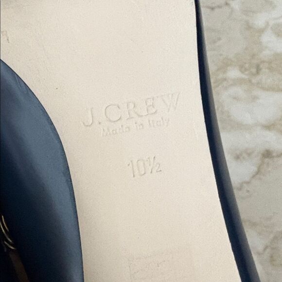 J. Crew Glossy Leather Stiletto Pumps Heels with Ankle Straps - Picture 14 of 15